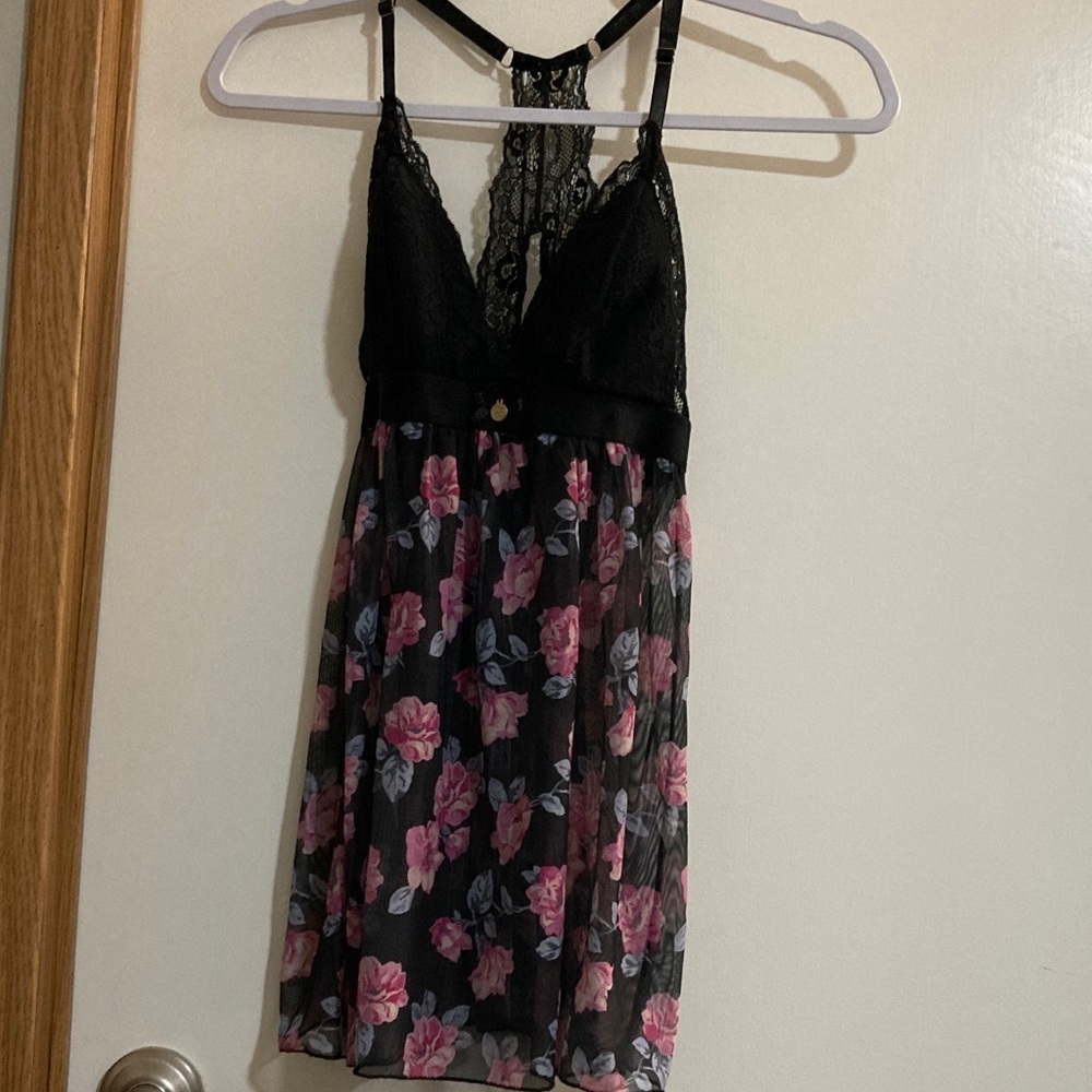 Jessica Simpson Black Lace Chemise Nightdress